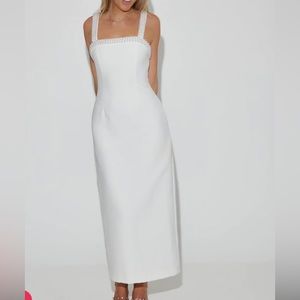 Odd Muse Pearl detail white dress